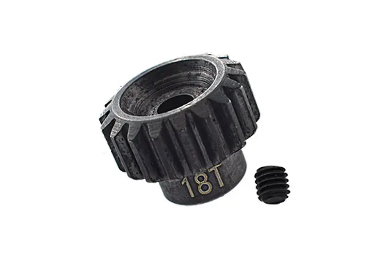 Steel Motor Gear (18T) For Traxxas 1:5 X Maxx 6S / X Maxx 8S / Xrt 8S Monster Truck Upgrades - 1Pc Black 1