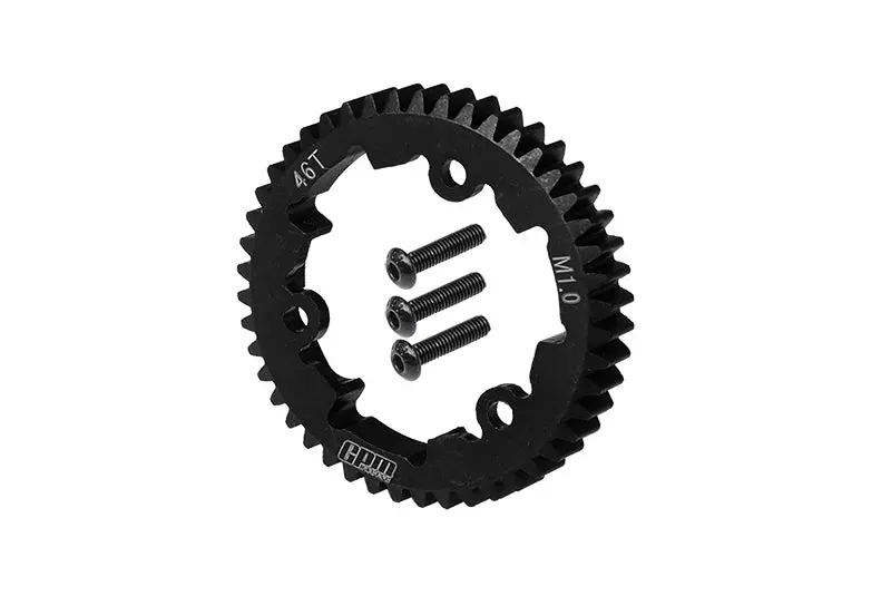 Steel Spur Gear 46T (M1.0) For Traxxas 1:7 Xo-01 / 1:10 Maxx / E-Revo 2.0 Vxl / 1:5 X Maxx 6S / X Maxx 8S / Xrt 8S - 1Pc Black 1