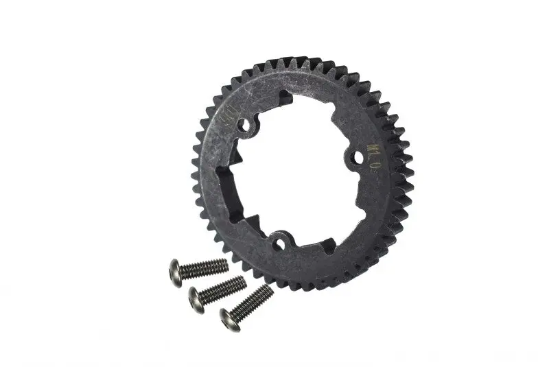 Steel Spur Gear 50T (M1.0) For Traxxas 1:7 Xo-01 / 1:10 Maxx / E-Revo 2.0 Vxl / 1:5 X Maxx 6S / X Maxx 8S / Xrt 8S - 1Pc Black 1