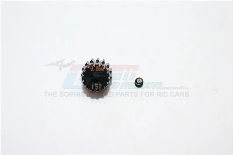 Steel#45 Motor Gear 15T - 1 Set Black 1