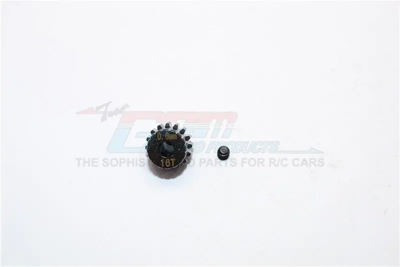 Steel#45 Motor Gear 16T - 1 Set Black 1