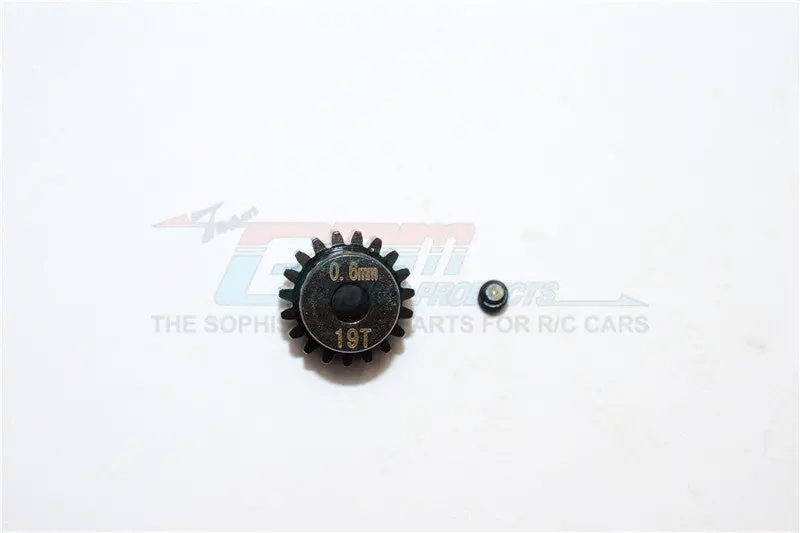 Steel#45 Motor Gear 19T - 1 Set Black 1