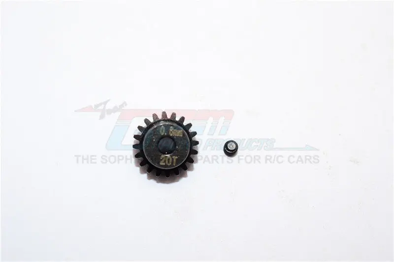 Steel#45 Motor Gear 20T - 1 Set Black 1
