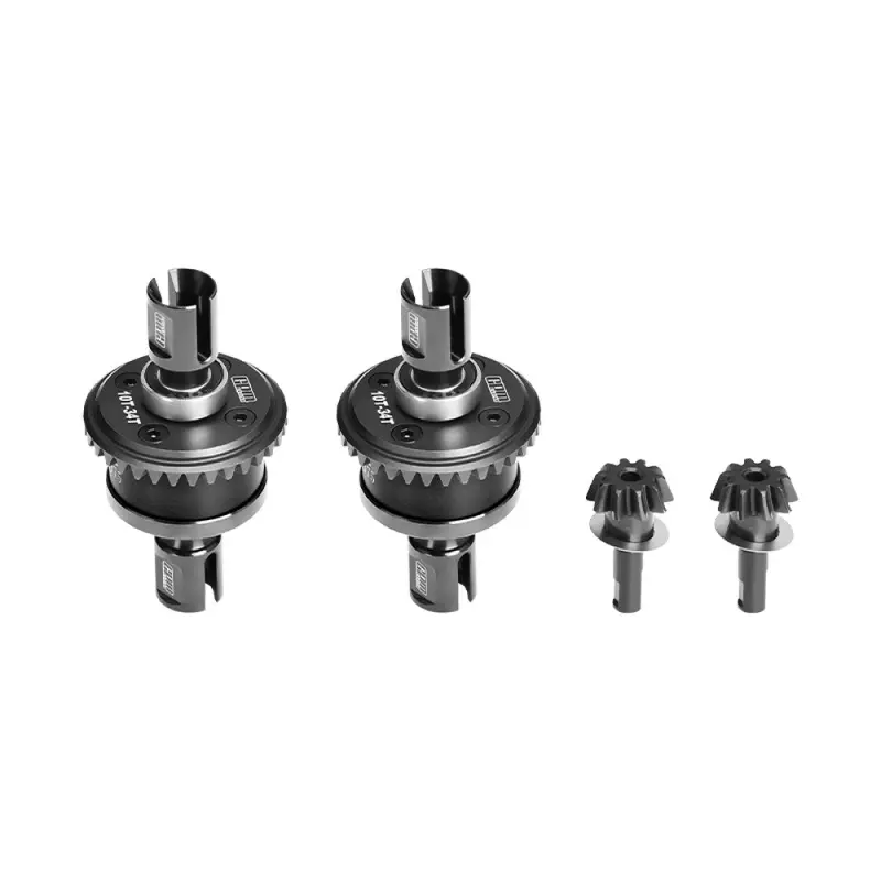 Steel+Aluminum Front And Rear Complete Differential Set For Arrma 1:8 Kraton 6S V6 / Notorious V6 / Outcast / Talion / 1:7 Mojave Exb /Fireteam / Big Rock 6S Upgrades - Black 1