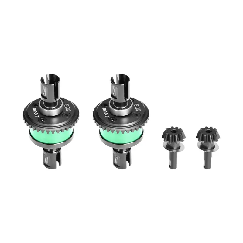Steel+Aluminum Front And Rear Complete Differential Set For Arrma 1:8 Kraton 6S V6 / Notorious V6 / Outcast / Talion / 1:7 Mojave Exb /Fireteam / Big Rock 6S Upgrades - Green 1