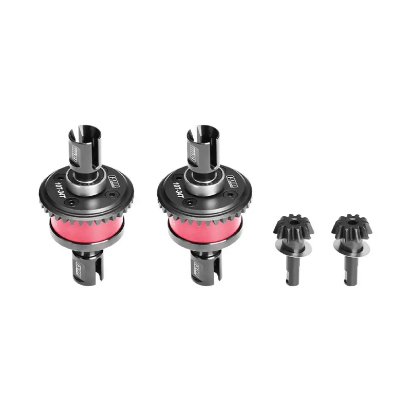 Steel+Aluminum Front And Rear Complete Differential Set For Arrma 1:8 Kraton 6S V6 / Notorious V6 / Outcast / Talion / 1:7 Mojave Exb /Fireteam / Big Rock 6S Upgrades - Red 1