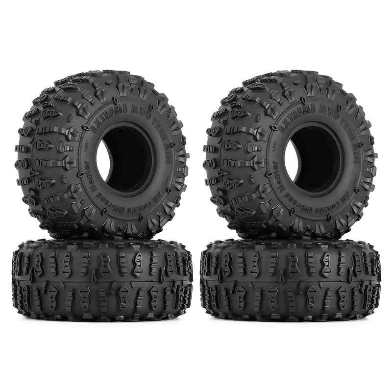 Super Large 122*48Mm 1.9" Rubber  Wheel Tires For 1:10 Rc Rock Buggy Crawler Car Traxxas Trx4 Axial Scx10 90046 - 4Pc Set 1