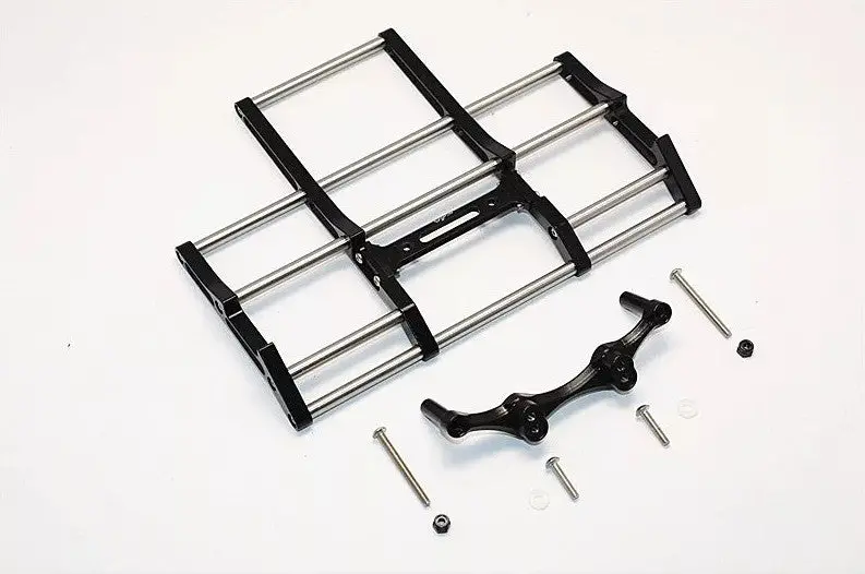 Tamiya 1/14 Tractor Truck (Mercedes-Benz 56348) Aluminum Front Bumper With Stainless Steel Screws - 1 Set Black 1