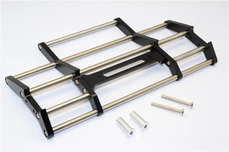Tamiya 1/14 Truck (1850L/1838Ls) Aluminum Animal Guard With Collars & Screws - 1Pc Set Black 1