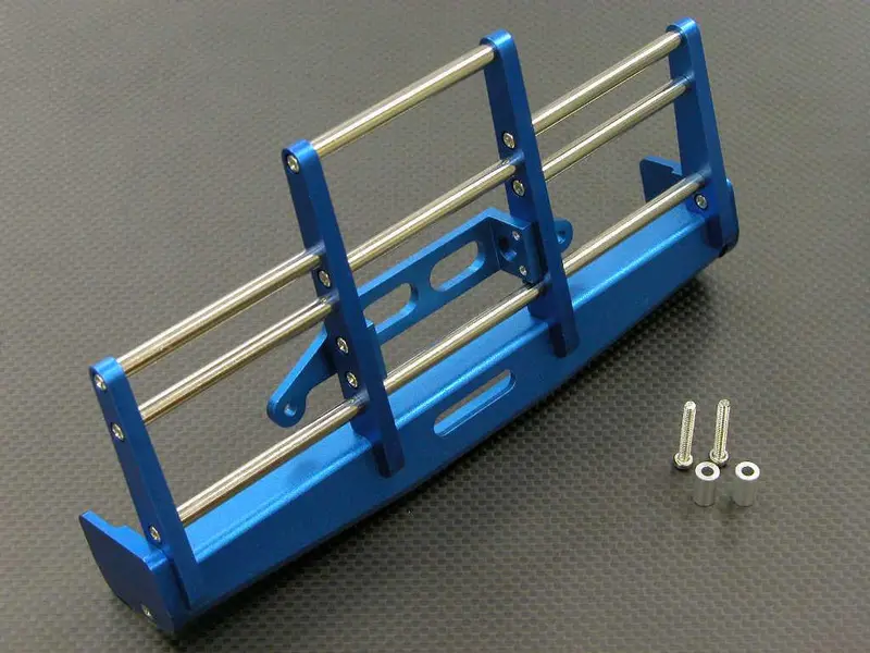 Tamiya 1/14 Truck (1850L) Aluminum Animal Guard - Volvo Fh12-Tam Trailer With Collars & Screws - 1Pc Set Blue 1