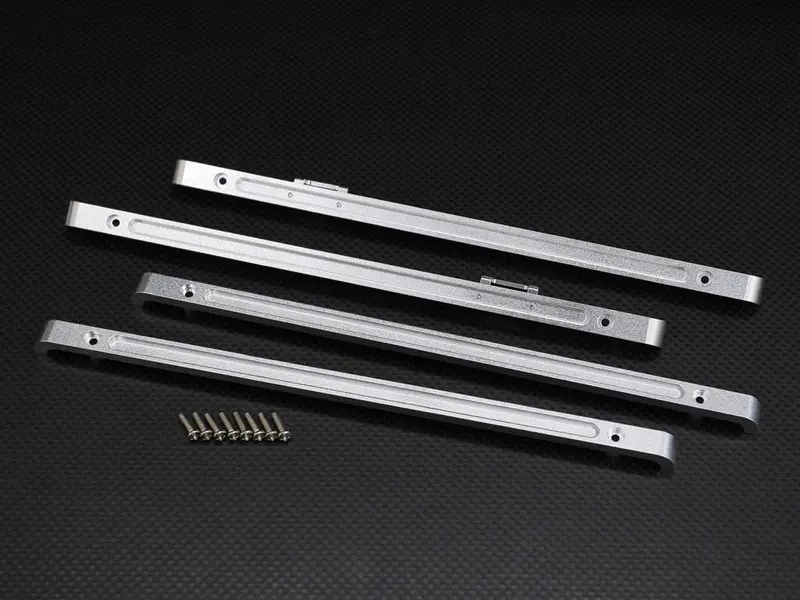 Tamiya 1/14 Truck (1850L) Aluminum Side Guard With Screws - 4Pcs Set Silver 1