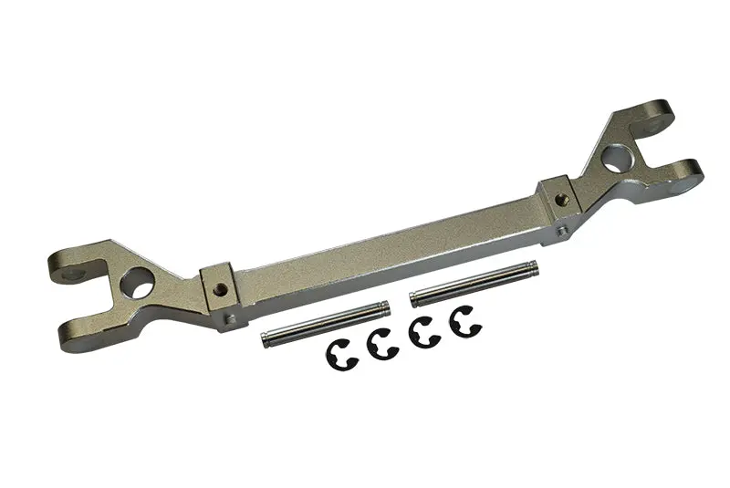 Tamiya 1/14 Truck Aluminum Front Axle With Pins & E-Clips & Collars - 1Pc Set Silver 1