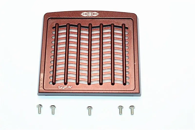 Tamiya 1/14 Truck Aluminum Front Mask Grill Guard (Wave) For Grand Hauler - 1 Set Brown 1