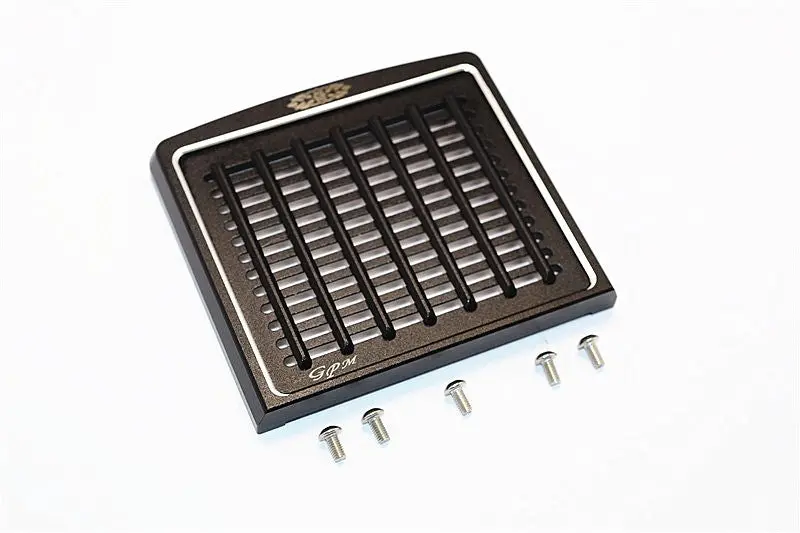 Tamiya 1/14 Truck Aluminum Front Mask Grill Guard With Silver Edge For Grand Hauler - 1 Set Black 1