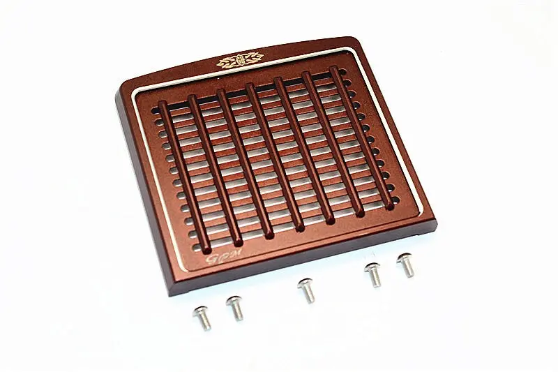 Tamiya 1/14 Truck Aluminum Front Mask Grill Guard With Silver Edge For Grand Hauler - 1 Set Brown 1