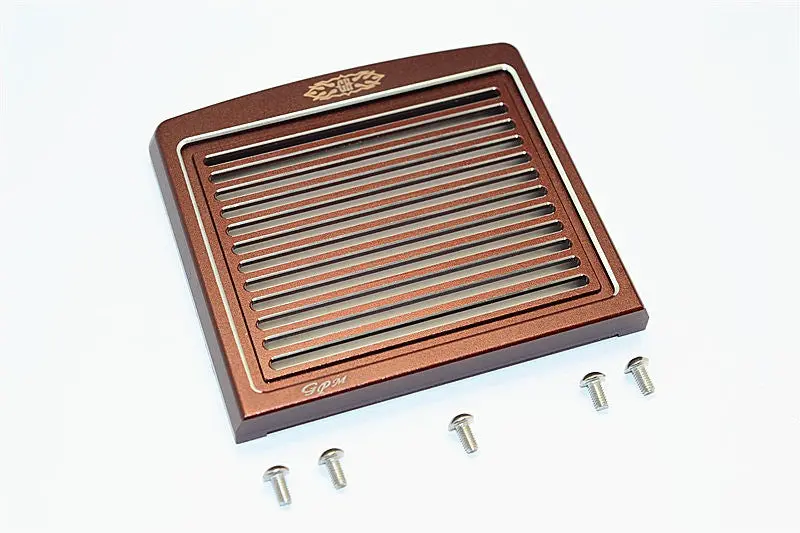 Tamiya 1/14 Truck Aluminum Front Mask Grill Guard With Silver Edge For Grand Hauler - 1 Set Brown 1
