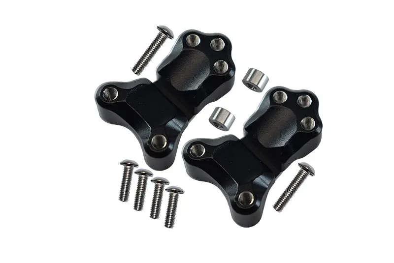Tamiya 1/14 Truck Aluminum Front Shock Mount - 2Pcs Set Black 1
