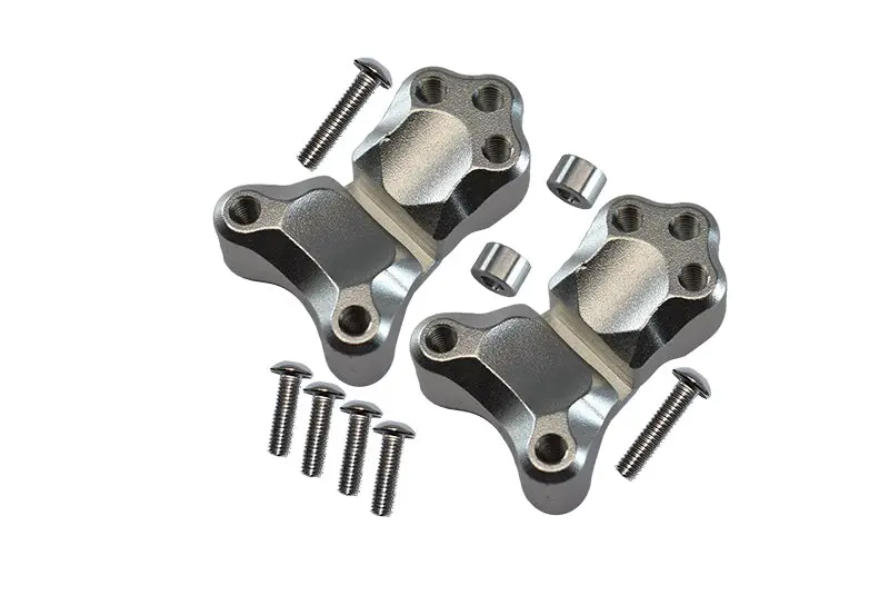 Tamiya 1/14 Truck Aluminum Front Shock Mount - 2Pcs Set Silver 1