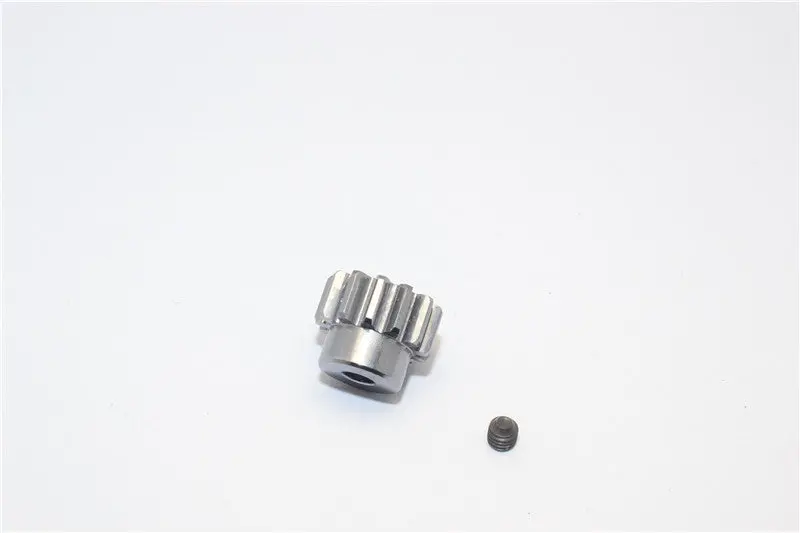 Tamiya 1/14 Truck Aluminum Motor Gear (13T) With Screw - 1Pc Set Gray Silver 1