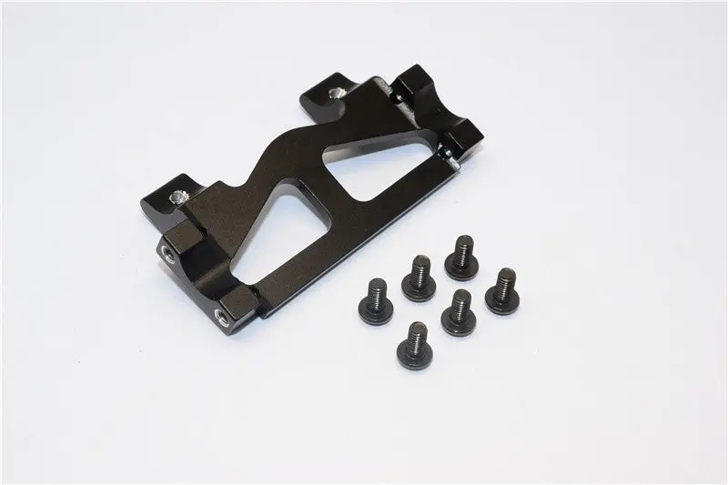 Tamiya 1/14 Truck Aluminum Rear Bumper Mount With Screws (#C3) - 1Pc Set Black 1