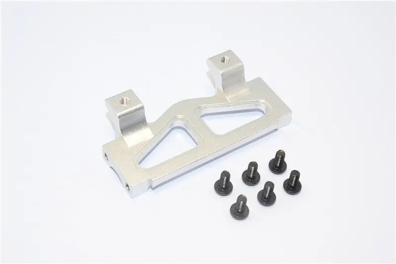 Tamiya 1/14 Truck Aluminum Rear Bumper Mount With Screws (#C3) - 1Pc Set Silver 1