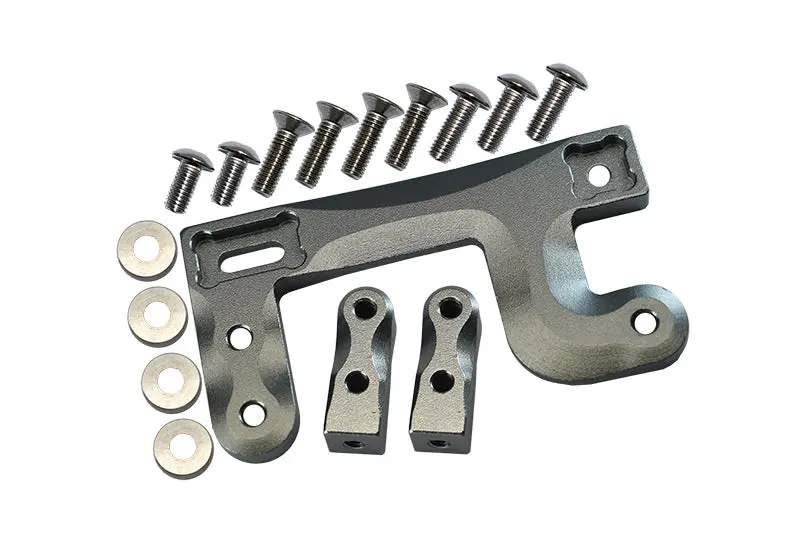 Tamiya 1/14 Truck Aluminum Servo Mount - 1 Set Gray Silver 1