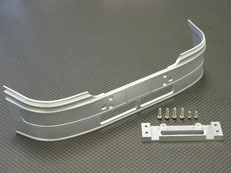 Tamiya 1/14 Truck (Ford Aeromax) Aluminum Front Bumper With Mount & Screws For Ford Aeromax - 1Set Silver 1