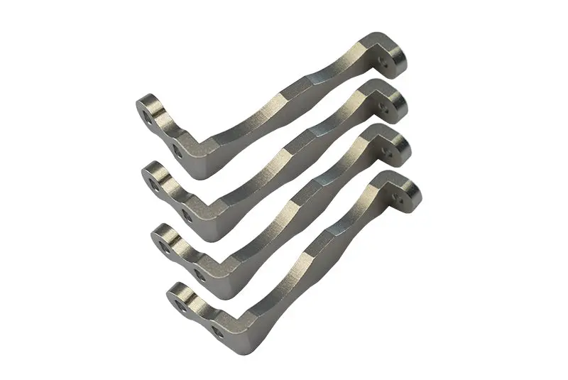 Tamiya 1/14 Truck (Ford Aeromax) Aluminum Side Skirt Mount - 2Prs Silver 1