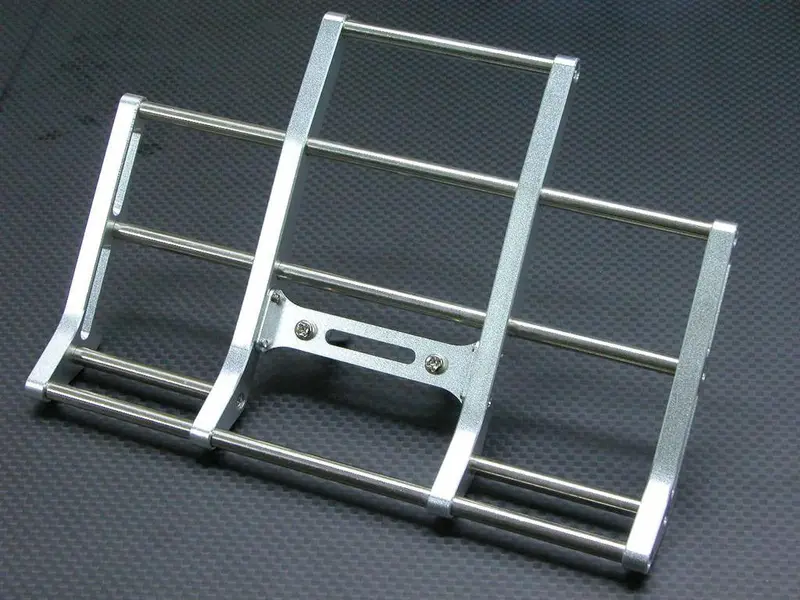 Tamiya 1/14 Truck (King Hauler / Globe Liner) Aluminum Animal Guard With Bronze Collars & Screws - 1Set Silver 1