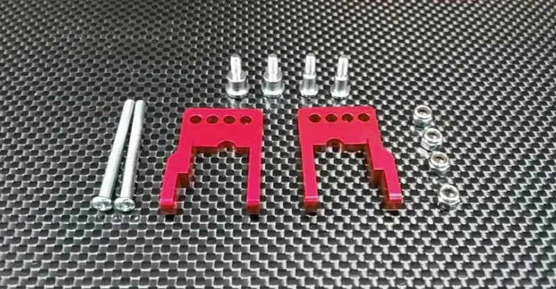 Tamiya Cc01 Aluminum Rear Damper Mount - 1 Set Red 1