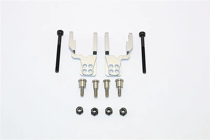 Tamiya Cc01 Aluminum Rear Damper Mount With Mulitple Holes - 1 Set Gray Silver 1