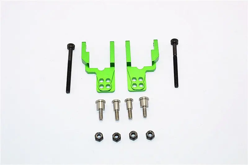 Tamiya Cc01 Aluminum Rear Damper Mount With Mulitple Holes - 1 Set Green 1