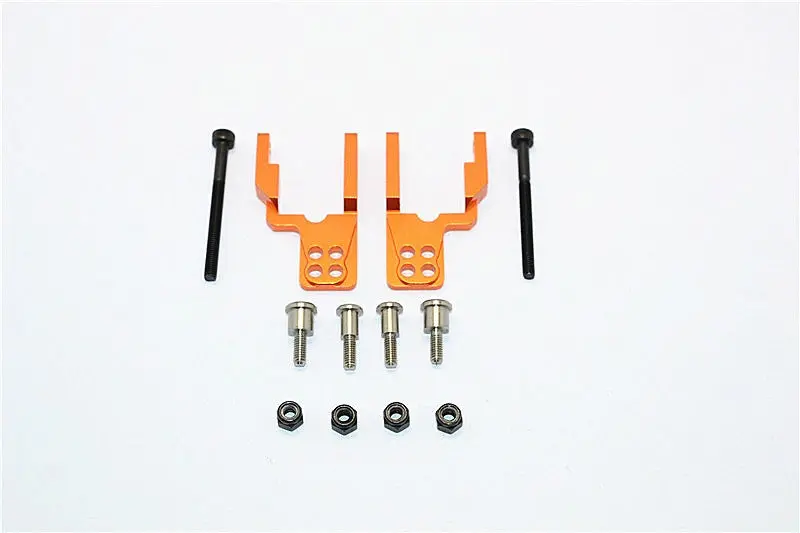 Tamiya Cc01 Aluminum Rear Damper Mount With Mulitple Holes - 1 Set Orange 1