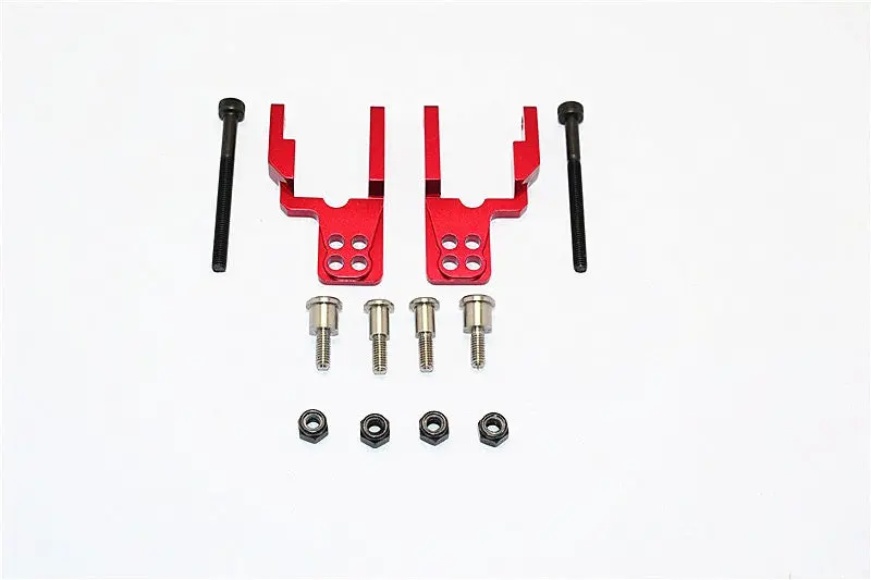 Tamiya Cc01 Aluminum Rear Damper Mount With Mulitple Holes - 1 Set Red 1