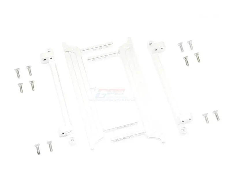 Tamiya Cc01 Aluminum Side Steps (Reticulated Pattern) - 16Pc Set Silver 1
