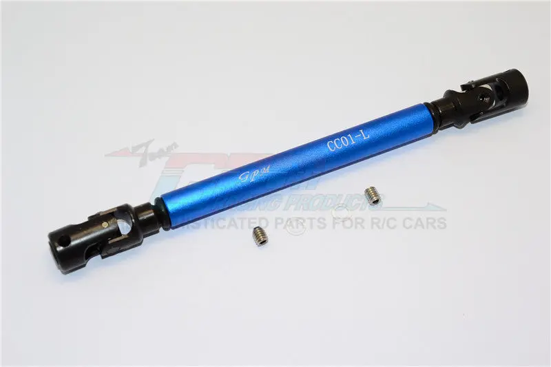 Tamiya Cc01 Steel Adjustable Main Shaft With Aluminum Body (Long) - 1Pc Set Blue 1
