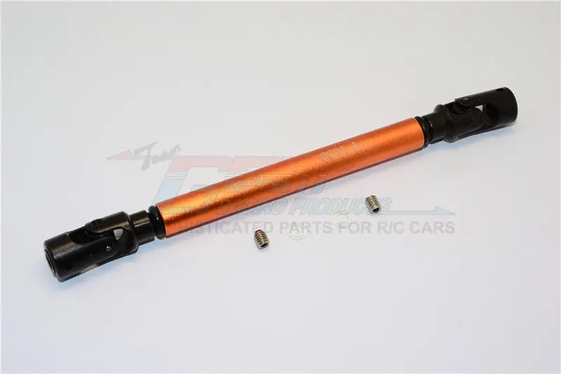 Tamiya Cc01 Steel Adjustable Main Shaft With Aluminum Body (Long) - 1Pc Set Orange 1