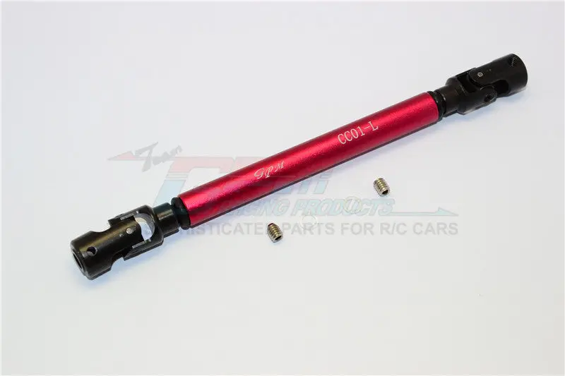 Tamiya Cc01 Steel Adjustable Main Shaft With Aluminum Body (Long) - 1Pc Set Red 1