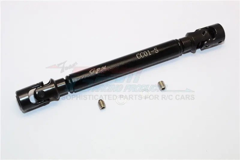 Tamiya Cc01 Steel Adjustable Main Shaft With Aluminum Body (Short) - 1Pc Set Black 1