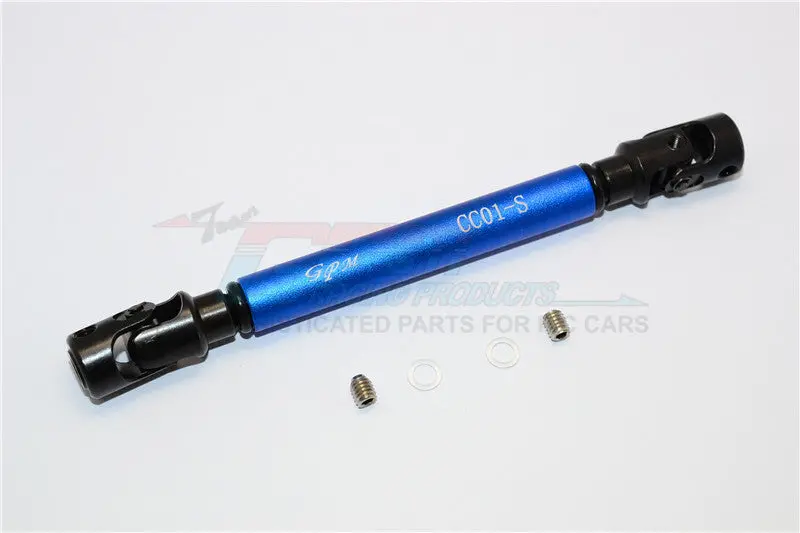 Tamiya Cc01 Steel Adjustable Main Shaft With Aluminum Body (Short) - 1Pc Set Blue 1