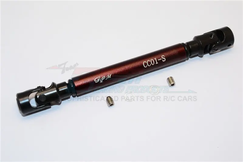 Tamiya Cc01 Steel Adjustable Main Shaft With Aluminum Body (Short) - 1Pc Set Brown 1