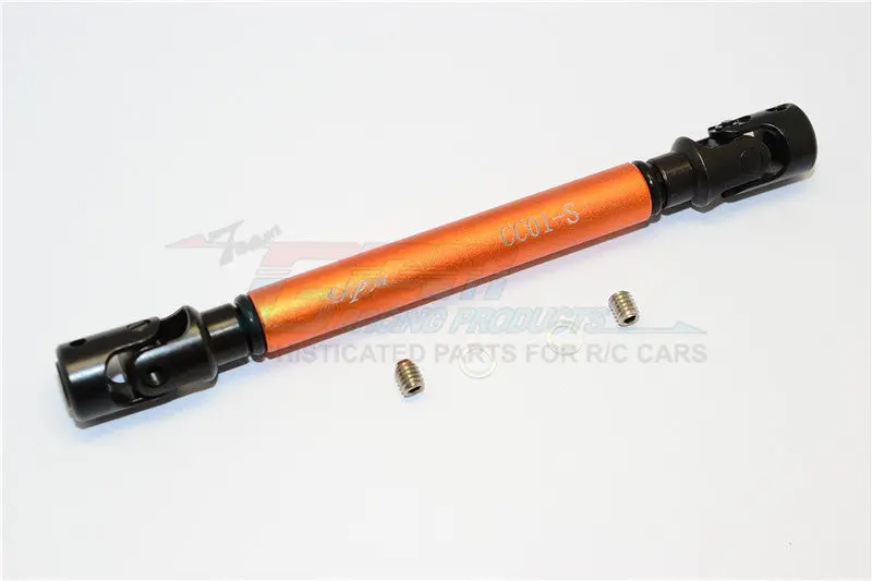 Tamiya Cc01 Steel Adjustable Main Shaft With Aluminum Body (Short) - 1Pc Set Orange 1
