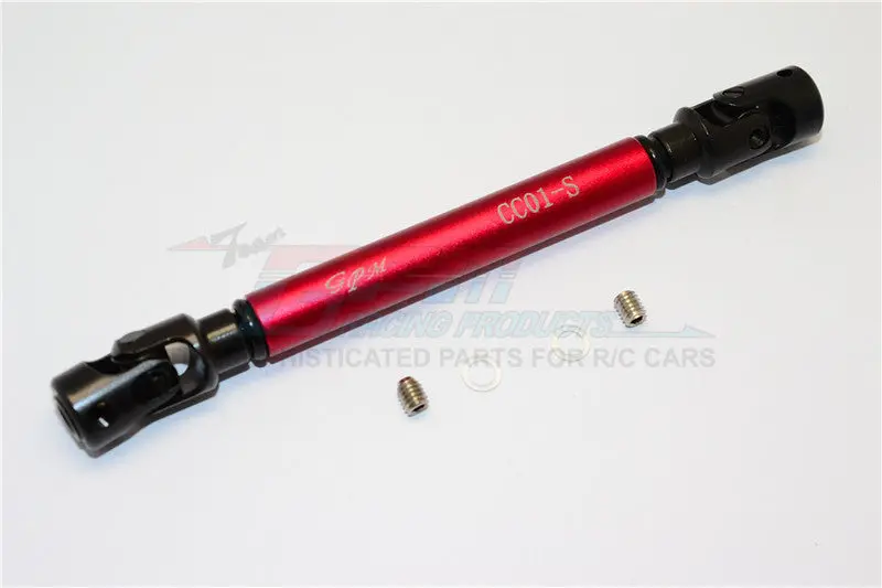 Tamiya Cc01 Steel Adjustable Main Shaft With Aluminum Body (Short) - 1Pc Set Red 1