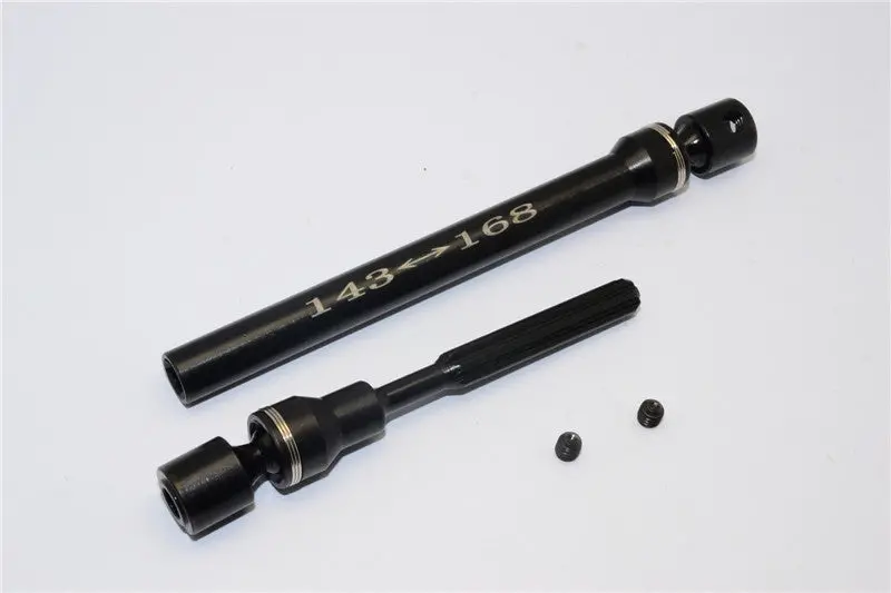 Tamiya Cc01 Steel Center Drive Shaft (143Mm-168Mm) - 1 Set Black 1
