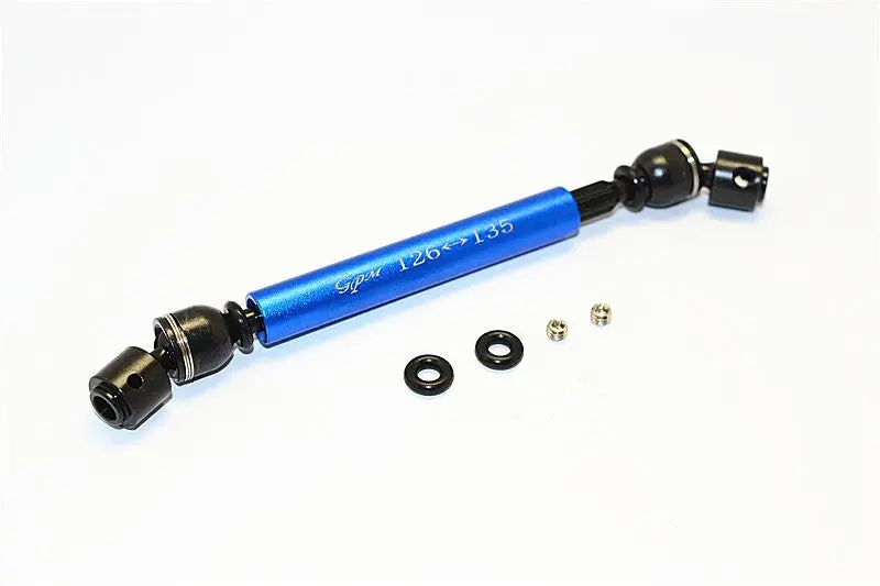 Tamiya Cc01 Steel+Aluminum Front & Rear Main Drive Shaft (126Mm-135Mm) - 1Pc Set Blue 1