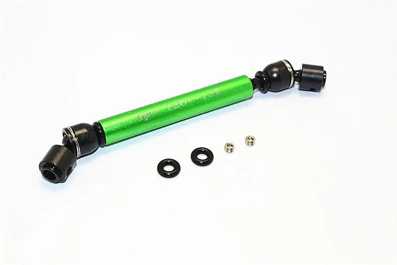 Tamiya Cc01 Steel+Aluminum Front & Rear Main Drive Shaft (126Mm-135Mm) - 1Pc Set Green 1