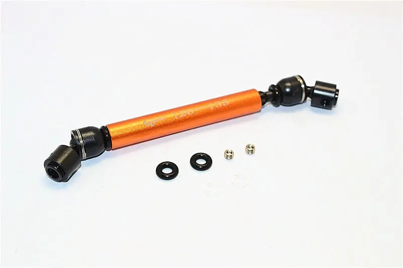 Tamiya Cc01 Steel+Aluminum Front & Rear Main Drive Shaft (126Mm-135Mm) - 1Pc Set Orange 1