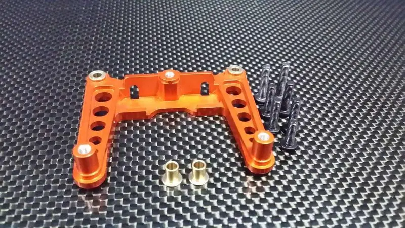 Tamiya Df-01 Aluminum Front Shock Tower - 1Pc Set Orange 1