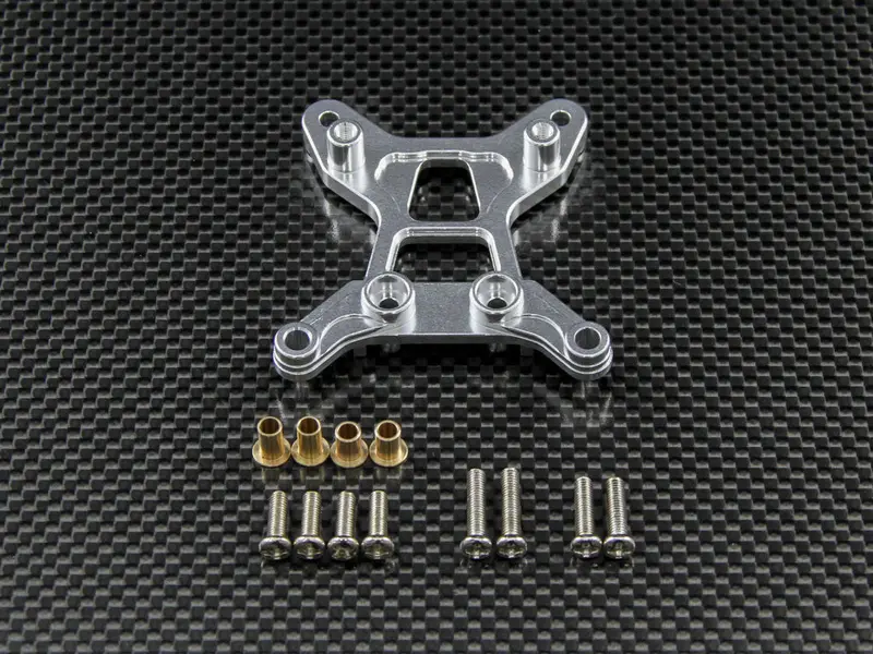 Tamiya Df-01 Aluminum Rear Shock Tower - 1Pc Set Silver 1