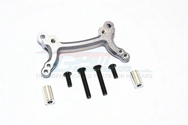 Tamiya Df-02 Aluminum Front Shock Tower - 1Pc Set Gray Silver 1